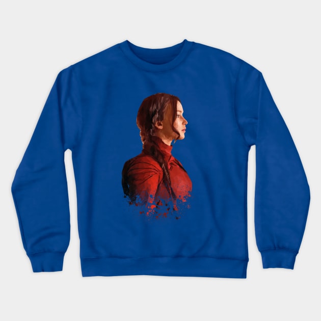 KATNISS EVERDEEN: MOCKINGJAY PT2 (VARIANT 2) LOW POLY Crewneck Sweatshirt by HungCreations